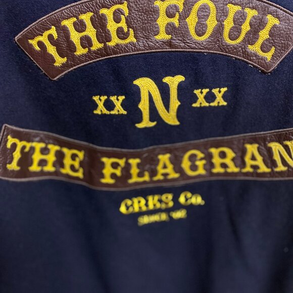 Crooks and Castles RARE Limited Edition Brown Leather Embroidered Jacket Large - Picture 2 of 11